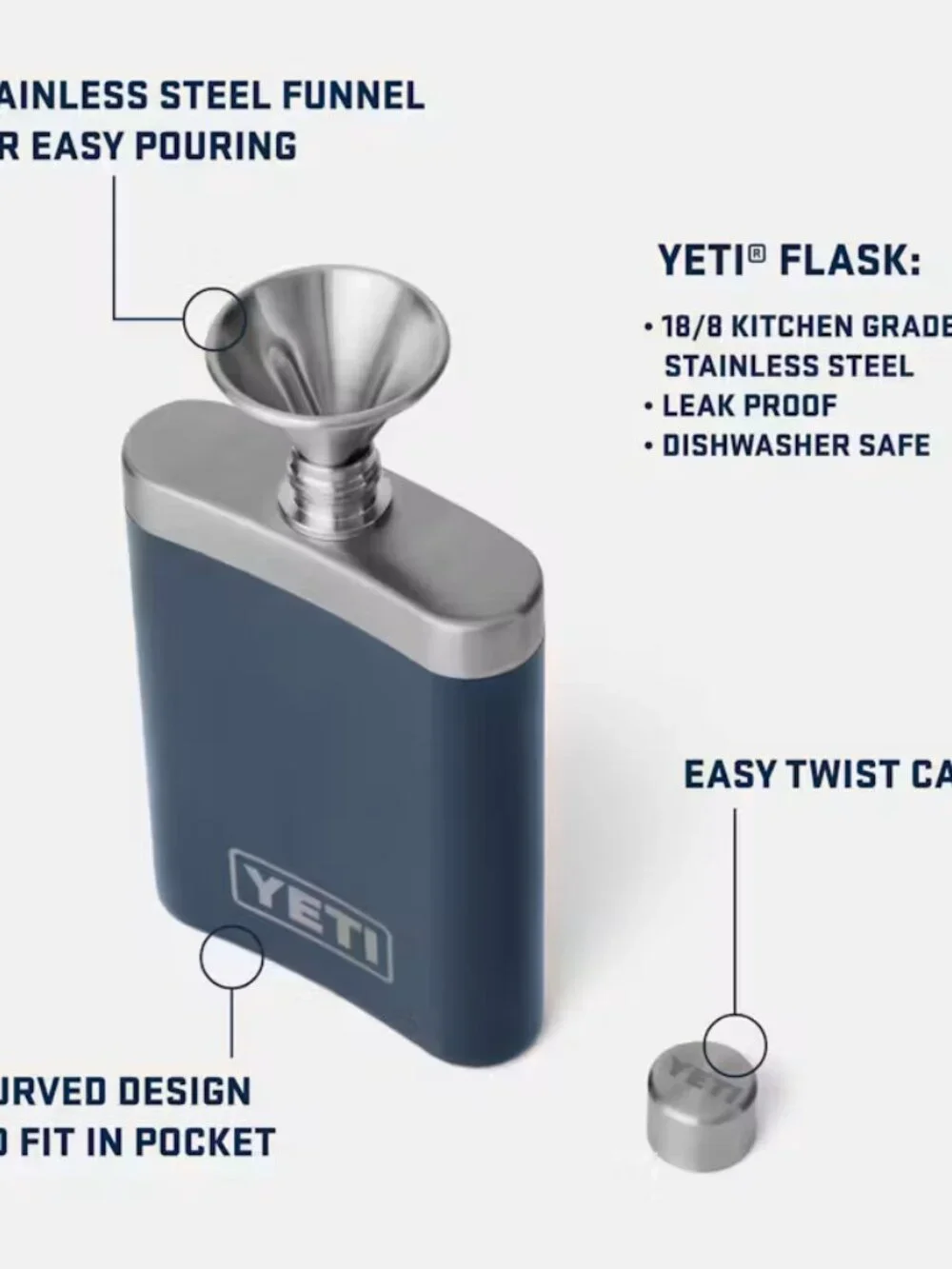 NEW Yeti Flask & Funnel 7 oz Rescue Red